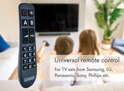 Schwaiger universalus 2 viename televizoriaus nuotolinio valdymo pultas su 20 mygtukais (UFB1100533)