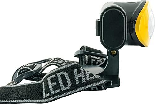 Schwaiger WLED 40, žibintuvėlis su galvos juosta, juodas, geltonas, mygtukai, IPX4, COB LED, 1 lempa(-os)