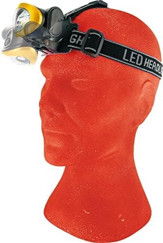 Schwaiger WLED 40, žibintuvėlis su galvos juosta, juodas, geltonas, mygtukai, IPX4, COB LED, 1 lempa(-os)