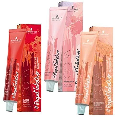 plaukų dažai Schwarzkopf Igora Royal TakeOver Nº 7-764 Medium rusvai gelsvas Copper Brown rusvai gelsvas 60ml