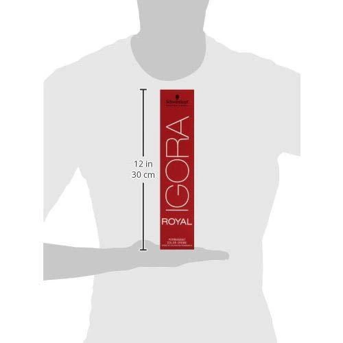 Schwarzkopf Igora Royal dažų pakuotė su matmenimis