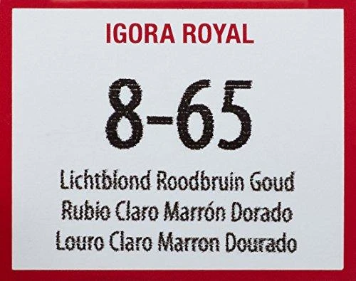 Schwarzkopf Igora Royal ilgalaikio poveikio plaukų dažai 60 ml - 8-65