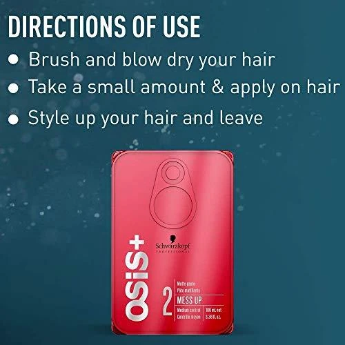 Matinė formavimo guma Schwarzkopf Osis Plus Mess Up 2 Texture 100ml