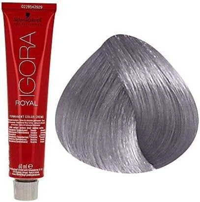 Schwarzkopf Igora Royal 0-11 dažų tūtelė ir sruogos pavyzdys