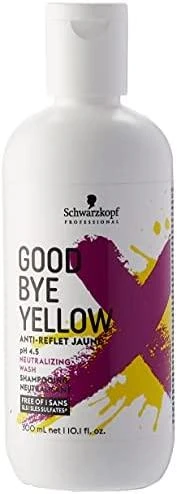 Geltonus tonus neutralizuojantis šampūnas Schwarzkopf Good Bye Geltona Šampūnas 300ml