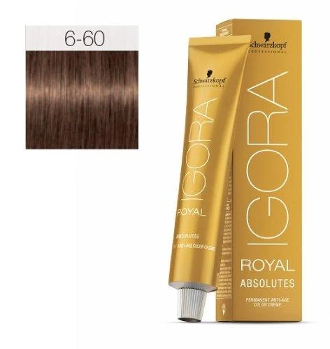 Schwarzkopf Igora Royal Absolutes ilgalaikio poveikio žilų plaukų dažai 60 ml - 6-60