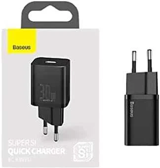 Baseus Sieninis įkroviklis Super Si 30W USB-C QC3.0 PD, juodas