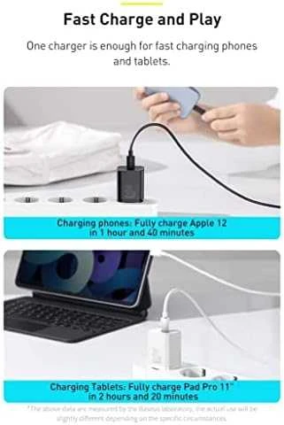 Baseus Sieninis įkroviklis Super Si 30W USB-C QC3.0 PD, juodas