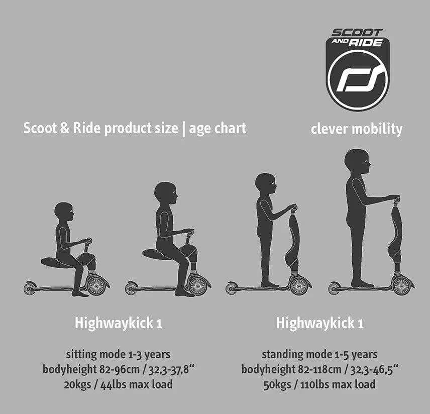 Paspirtukas - balansinis dviratukas Scoot & Ride Highwaykick 1 2in1 Peach 96353