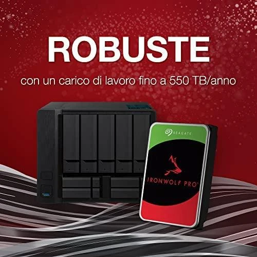 „SEAGATE Ironwolf PRO Enterprise NAS HDD 10TB 7200rpm 6Gb/s SATA 256MB cache 8.9cm 3.5inch 24x7“ skirtas NAS ir RAID Rackmount sistemoms, juodos spalvos