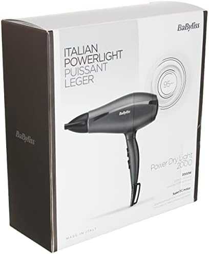 BaByliss Plaukų Džiovintuvas Power Dry Light 2000 5910E, modelis ...