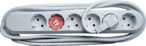 Bachmann lizdų juostelė SMART 6 krypčių, balta 3,0 m, be jungiklio