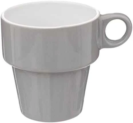 Secret De Gourmet 6 spalvotų kapučino puodelių rinkinys + metalinis stovas