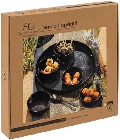 Secret De Gourmet ASTRA užkandžių serviravimo rinkinys su padėklu