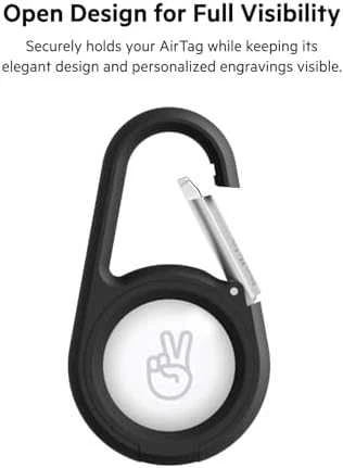 Belkin on airtag su su karabinu - juoda