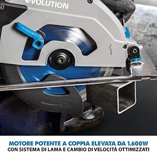 Elektrinis diskinis pjūklas Evolution S185CCSL; 185 mm; 1600 W