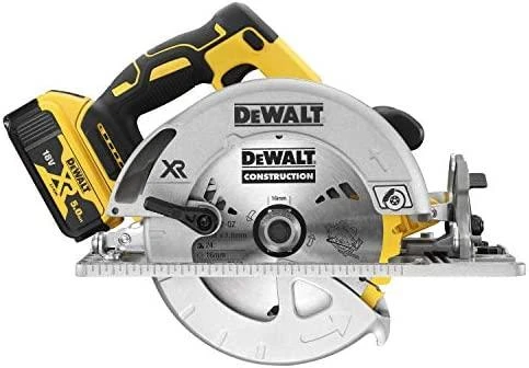 Akumuliatorinis diskinis pjūklas DeWalt DCS572P2-QW; 18 V; 2x5,0 Ah akum.