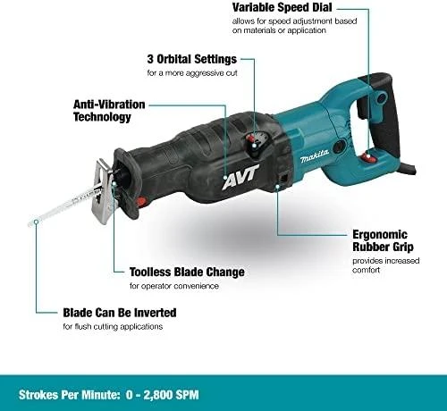 Makita Tiesinis pjūklas JR3070CT 1 510 W • 0 – 2 800 min⁻¹ • 32 mm