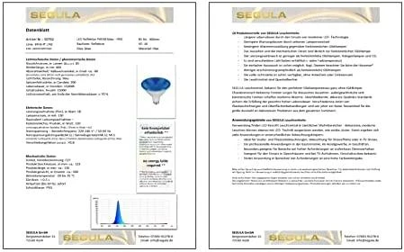 Segula SEGULA LED atspindys. PAR38 Blau E27 18W (120W) Dimmbar A +