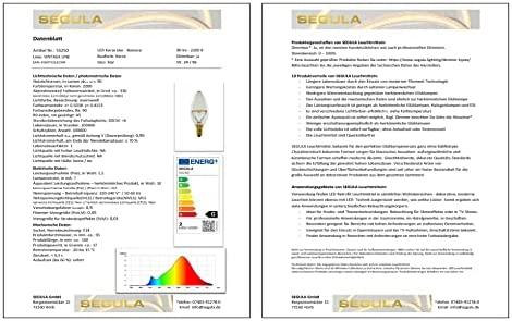 Segula LED Świeca Balance permatomas E14 1,5W 90Lm 2200K ściemnialny