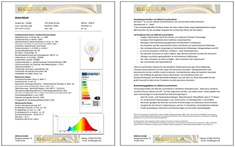 Segula Segula LED Globe 95 skaidrus E27 5W 400Lm 2200K dimmbar