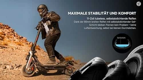 Segway | Superscooter GT3 Pro | Elektrinis paspirtukas | Maks. 2 x 3500 W | Iki 80 km/h | 11" | Juodas ir auksas