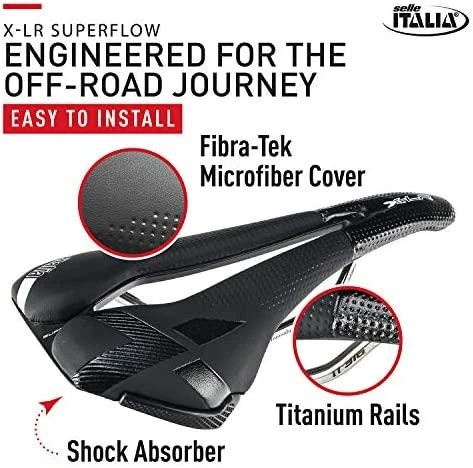 Selle Italia balnas PARDUODA ITALIA X-LR SUPERFLOW S (id atitinka - S3) TI 316 Tube 7, fiber-tek, 172g juoda (NAUJA)