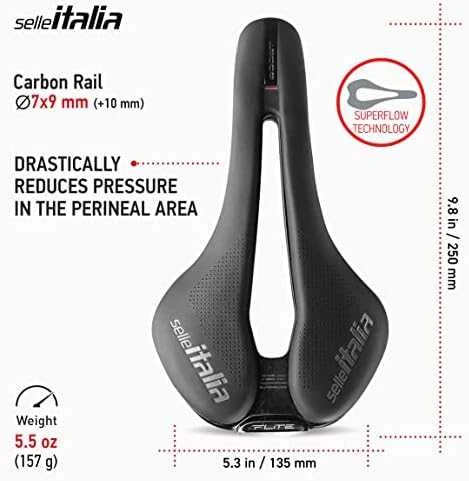 Selle Italia balnas PARDUODAMAS ITALIA FLITE BOOST SUPERFLOW KIT CARBONIO S (id atitinka - S3) anglis + 10mm 7x9, fiber-tek, juoda (NAUJA)