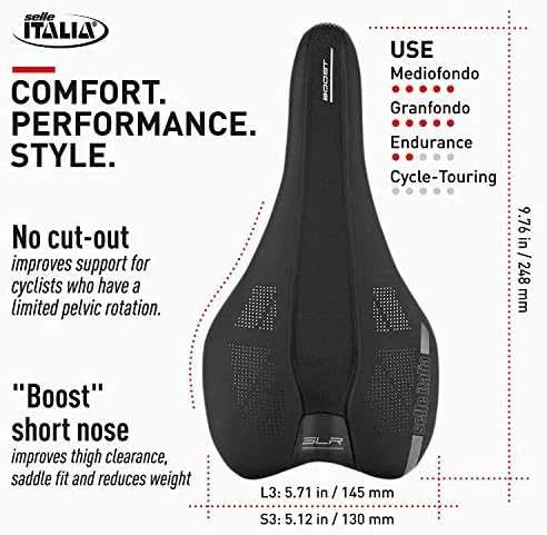 Selle Italia SELLE ITALIA SLR BOOST TM L balnas (id atitikimas - L1) mangano vamzdis 7, duro-tek, minkštas prisilietimas, juodas (NAUJAS)