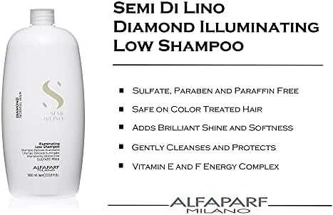 plaukų šampūnas Alfaparf Milano Semi Di Lino Diamond Illuminating Low Šampūnas 1000ml