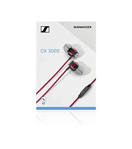 su laidu ausinės Jack 3,5 mm Sennheiser CX 300S raudona
