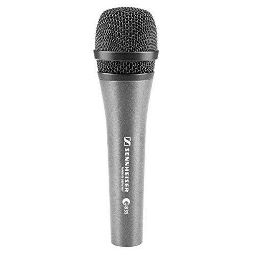 SENNHEISER E 835, VOKALINIS MIKROFONAS, DINAMINIS, KARDIOIDAS, 3 PIN XLR-M, ANTRACITO, SU KLIPSTUKU IR KREPŠELIS