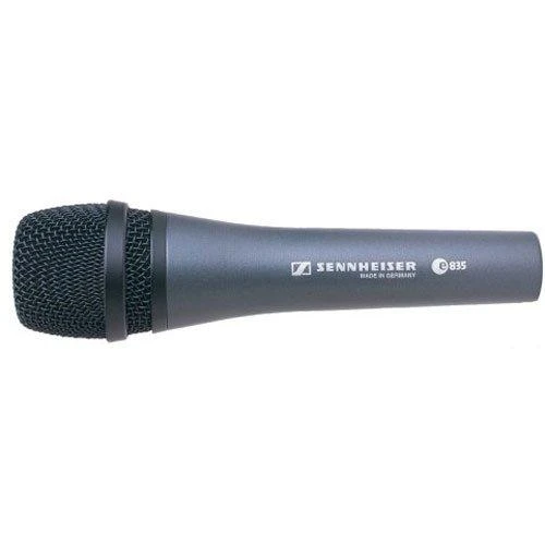SENNHEISER E 835, VOKALINIS MIKROFONAS, DINAMINIS, KARDIOIDAS, 3 PIN XLR-M, ANTRACITO, SU KLIPSTUKU IR KREPŠELIS
