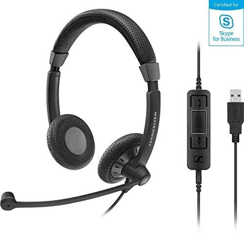 Epos Sennheiser SC 75 USB MS laidinės ausinės, Juodos