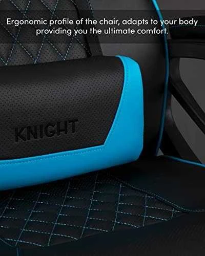 Žaidimų kėdė SENSE7 Knight, Mėlyna (odinė)