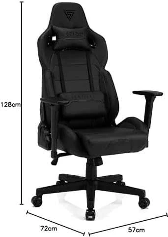 Žaidimų kėdė SENSE7 Sentinel, Juoda (odinė)