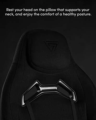 Žaidimų kėdė SENSE7 Vanguard, Juoda (medžiaginė)