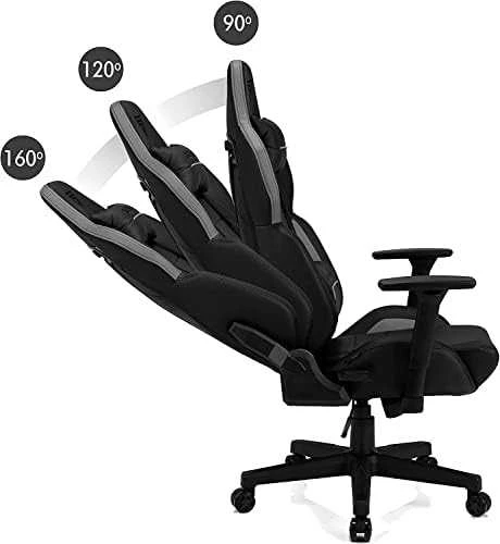 Žaidimų kėdė SENSE7 Sentinel, Pilka (odinė)
