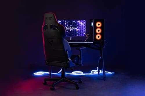 Žaidimų kėdė SENSE7 Sentinel, Pilka (odinė)