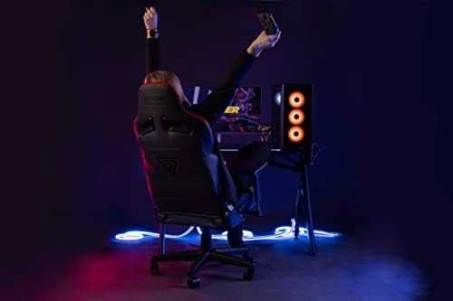 Žaidimų kėdė SENSE7 Sentinel, Pilka (odinė)