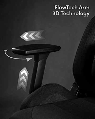 Žaidimų kėdė SENSE7 Sentinel, Juoda (medžiaginė)