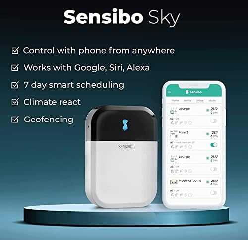 Oro kondicionieriaus / šilumos siurblio išmanusis valdiklis Sensibo Sky - baltas