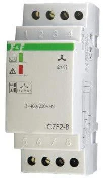 F&F Fazių praradimo ir disbalanso relė su kontaktoriaus kontaktų valdymu 10A 1NO 4sek 55V CZF-2B