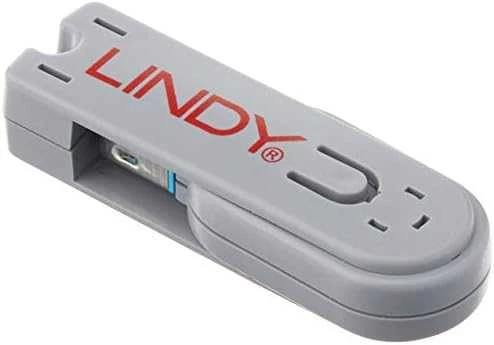 USB Prievado Blokatorius - LINDY USB Type A Prievado Blokatorius, 4 vnt. Mėlynas, su Raktu