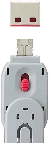 USB Priedas - LINDY USB A Prievado Blokatorius 4 vnt. + Raktas, Rožinis