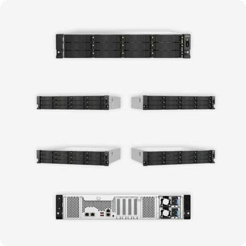 Serveris QNAP TS-H1277AXU-RP NAS Rack (2U) AMD Ryzen™ 5 16 GB DDR5 0 TB QuTS hero Juodas