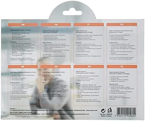 Peach Persikų aliejaus popierius smulkintuvui A4 12 vnt