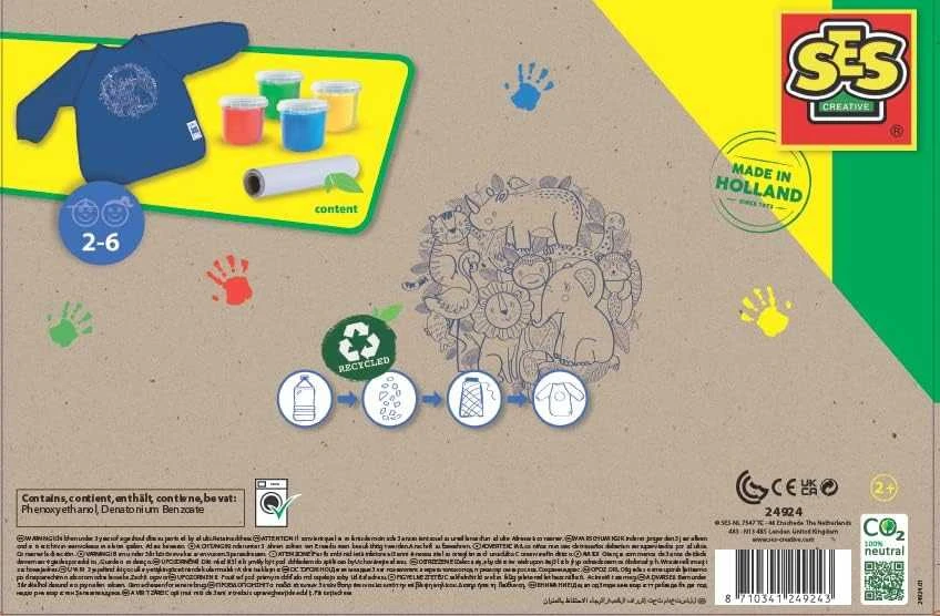SES ECO Dažai piešti rankomis ir prijuostė