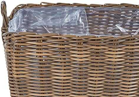 Beliani 2 gėlių krepšelių rinkinys ORMOS 53/59 cm Rudas technoratanas