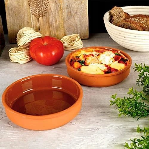 Excellent Houseware Keraminės formelės, 2 vnt., Ø15,5 cm, sudedamos, emaliuotas dugnas, tinka naudoti mikrobangų krosnelėje